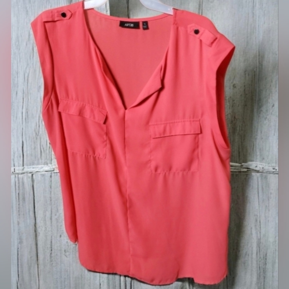 Apt 9 Coral Sleeveless Top size XL